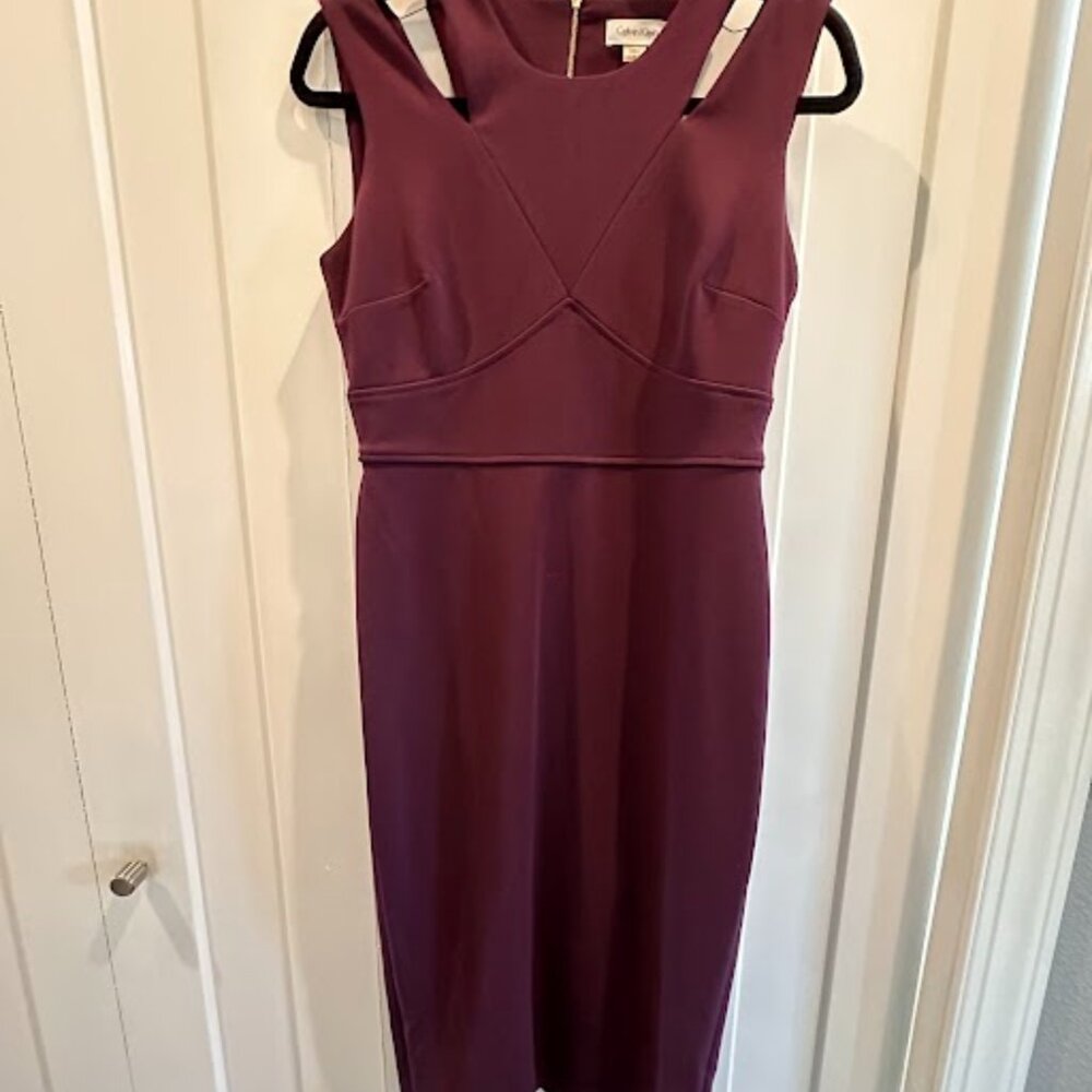 Calvin Klein Plum Sheath Dress